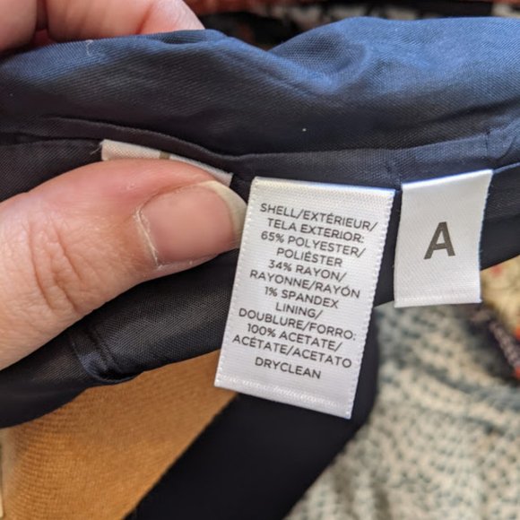 Ann Taylor Loft A-Line Navy and Tan Skirt Size 00P - Picture 10 of 11